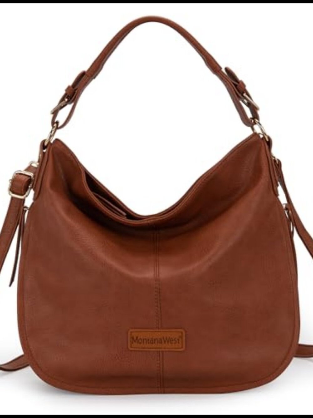 Vegan Leather Hobo Shoulder Bag Expandable Crossbody Purse